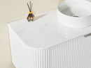 CETO AVALON Flutted Curved Wall Hung Vanity MATTE WHITE 750-1500mm