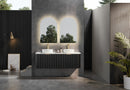 CETO AVALON Flutted Curved Wall Hung Vanity MATTE BLACK 750-1500mm