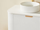 CETO AVALON Flutted Curved Wall Hung Vanity MATTE WHITE 750-1500mm