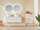 CETO AVALON Flutted Curved Wall Hung Vanity MATTE WHITE 750-1500mm