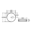 CETO CASCADE FLUTED ROUND ABOVE COUNTER BASIN MATTE WHITE 410MM