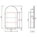 AULIC CANTERBURY CARITA SHAVING CABINET 900MM