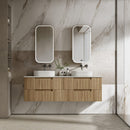 AULIC LOVINA TIER HARVEST OAK 1800MM DOUBLE BOWL WALL HUNG VANITY