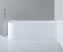 POSEIDON GLOSS WHITE RIGHT CORNER MULTI-FIT BATHTUB 580MM (AVAILABLE IN 1400MM, 1500MM AND 1700MM)
