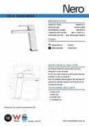 NERO CELIA Basin Mixer Angle Spout