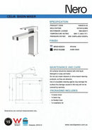 NERO CELIA Basin Mixer Builders Range