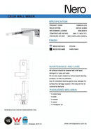 NERO CELIA Wall Basin Mixer