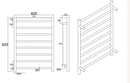 Round Chrome Electric Heated Towel Rack 8 Bars
