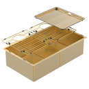 ABEY PIAZZA DOUBLE BOWL KITCHEN SINK EUREKA GOLD 758MM