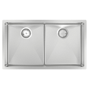 ABEY PIAZZA DOUBLE BOWL KITCHEN SINK STAINLESS STEEL 758MM