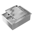 ABEY PIAZZA 540 SQUARE BOWL KITCHEN SINK STAINLESS STEEL 590MM
