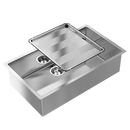 ABEY PIAZZA SQUARE SINGLE BOWL KITCHEN SINK STAINLESS STEEL 770MM