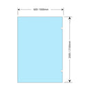 BELLA VISTA FRAMELESS FIXED PANEL SHOWER SCREEN GUN METAL