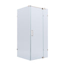 BELLA VISTA KENDRA FRAMELESS OVERLAPPED FRONT AND RETURN PANEL SHOWER SCREEN BRUSHED NICKEL