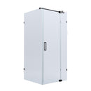BELLA VISTA KENDRA FRAMELESS OVERLAPPED FRONT AND RETURN PANEL SHOWER SCREEN GUN METAL