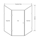 BELLA VISTA FRAMELESS DIAMOND CORNER SHOWER SCREEN CHROME