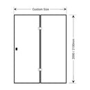 BELLA VISTA VALENTINA FRAMELESS PIVOT FRONT ONLY SHOWER SCREEN BRUSHED NICKEL