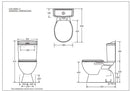 JOHNSON SUISSE COLONIAL II CLOSE COUPLED TOILET GLOSS WHITE