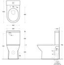 JOHNSON SUISSE EMILIA RIMLESS FLUSH TO WALL TOILET GLOSS WHITE