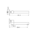 NERO DOLCE Wall Mounted Swivel Bath Spout