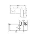 NERO ECCO Wall Basin Mixer