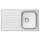 ABEY EURONOX SINGLE BOWL KITCHEN SINK WITH DRAINER STAINLESS STEEL 860MM
