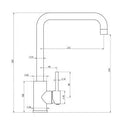 NERO Elle Sink Mixer Stainless Steel