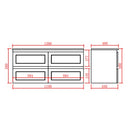 CETO FREMANTLE MATTE BLACK 1200MM SINGLE BOWL WALL HUNG VANITY