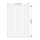 BELLA VISTA FRAMELESS REEDED FIXED PANEL SHOWER SCREEN BRUSHED SILVER