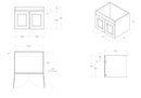 OTTI HAMPTON MARK II MATTE WHITE 600MM SINGLE BOWL WALL HUNG VANITY