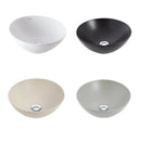 JOHNSON SUISSE VENEZIA ROUND BOWL COUNTER TOP BASIN WHITE 350MM