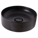 JOHNSON SUISSE VENEZIA ROUND GRAPHITE COUNTER TOP BASIN BLACK 390MM
