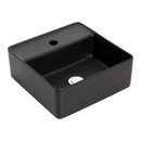 JOHNSON SUISSE VENEZIA SQUARE 1TH GRAPHITE COUNTER TOP BASINS BLACK 350MM