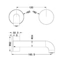 NERO KARA Progressive Wall Basin/Bath Set Trim Kits