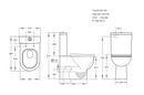 POSEIDON MERCURY BTW TOILET SUITE GLOSS WHITE