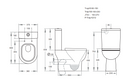 POSEIDON BELA SKEW TOILET SUITE GLOSS WHITE