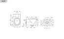 POSEIDON AVIS RIMLESS WALL HUNG PAN GLOSS WHITE