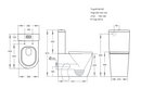 POSEIDON AVIS COMPACT RIMLESS TOILET SUITE GLOSS WHITE