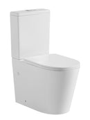 POSEIDON AVIS COMPACT RIMLESS TOILET SUITE GLOSS WHITE