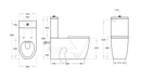 POSEIDON ASTA DISABLE RIMLESS TOILET RIMLESS FLUSH PAN GLOSS WHITE