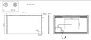 1500x800mm Curved Rim Rectangle 3 Color Lighting LED Mirror Touch Sensor Switch Defogger Pad Wall Mounted Vertical or Horizontal