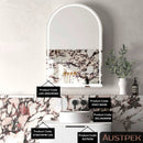 OTTI ARCHIE MATTE WHITE LED SHAVING CABINET 900MM