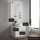 OTTI MOONLIGHT LED MATTE WHITE WALL HUNG SHAVING CABINET 600MM