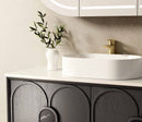 OTTI LAGUNA BLACK AMERICAN OAK 1200MM SINGLE BOWL WALL HUNG VANITY