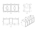 OTTI LAGUNA NATURAL AMERICAN OAK 1200MM SINGLE BOWL WALL HUNG VANITY