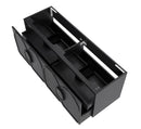 OTTI LAGUNA BLACK AMERICAN OAK 1500MM DOUBLE BOWL WALL HUNG VANITY