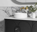 OTTI LAGUNA BLACK AMERICAN OAK 1500MM DOUBLE BOWL WALL HUNG VANITY