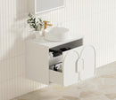 OTTI LAGUNA SATIN WHITE 750MM SINGLE BOWL WALL HUNG VANITY