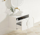 OTTI LAGUNA SATIN WHITE 900MM SINGLE BOWL WALL HUNG VANITY