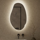 AULIC EVANSTONE ASYMMETRICAL FRAMELESS LED MIRROR MATTE WHITE 530X900MM